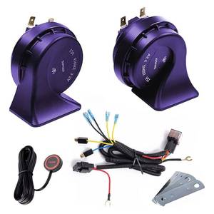 lot 13276 image: Car Horn Truck Horns 12V,BANHAO Train Horn Waterproof High Low Dual Tone Universal Fit Super Loud Electric Snail Horns Kit for all 12V vehicles, RVs, pickups and off-road cars (with button)