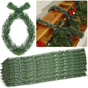 lot 13279 image: Zhengmy 30 Pcs 20 inch Christmas Garland Ties with Snow-Frosted Pine, Decorative Twist Tie for Banister Flexible Pine Stems for Christmas Stairs Railing Banister Decor DIY Craft Gift Wrapping