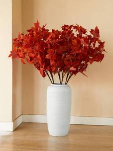 lot 13284 image: MISSPIN Thanksgiving Decorations 6 PCS Fall Decor Artificial Silk Maple Leaves Branches Set 35.43 Inch Fall Stems Faux Maple Leaves for Wedding Bouquet Table Centerpieces