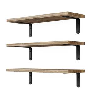 lot 13296 image: DOLLFIO Floating Shelves, 3 Sets Wall Shelves, Wooden Floating Shelves for Wall D�cor, Wall Mounted Floating Bathroom Shelf for Storage, Floating Book Shelf for Bedroom, Living Room �� Rustic Brown