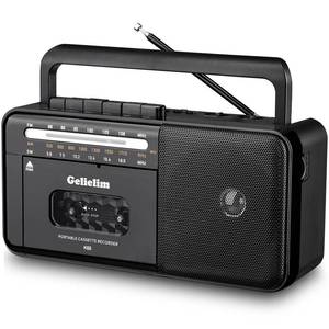 lot 13305 image: Gelielim Cassette Tape Player Bluetooth Boombox, Cassette Player AMFMSW Radio Stereo, Tape PlayerRecorder with 8W Speaker and Earphone Jack, USBTF Card Player, AC Powered or Battery Operated