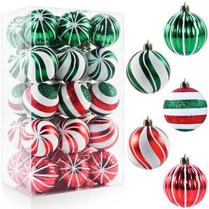 lot 13314 image: Christmas Balls Ornaments, 30Pcs Shatterproof Xmas Tree Decorations, Tree Hanging Ball Muti-Color Christmas Ball Ornament Set for Party Decoration Perfect Super Bulbs