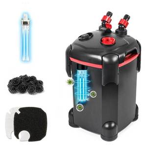 lot 13317 image: PONDFORSE 225GPH Canister Filter, External Aquarium Filter Ultra-Quiet Water Circulation Cleaning Machine with Media for Fish Tanks and Aquariums Up to 55 Gallons (225GPH)