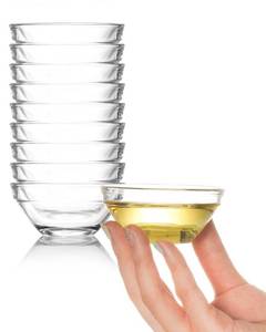 lot 14137 image: beroca Mini Glass Bowls, 3in 2.5oz Small Prep Bowl, 10 pcs Stackable Pinch Bowls for Dipping Spices Sauce