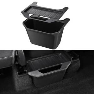 lot 14138 image: BASENOR 2024-2020 Tesla Model Y Trash Can, Rear Center Console Organizer with Anti-Slip Lid, Dustproof Rear Bin Backseat Storage Box Garbage Can for Model Y Accessories