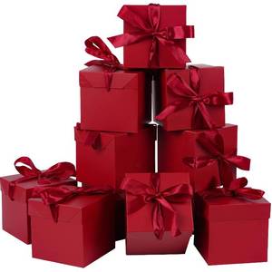 lot 14184 image: Elephant-package 12Pack Red 6Inch Gift Boxes with Lids, Squared Boxes with Lids Perfect for Christmas, Valentine��s Day, Birthday Present Packing, Party Favor, New Year.