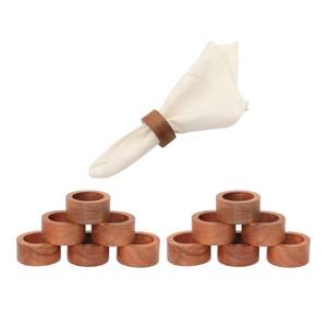 lot 14187 image: BIFFELY Handmade Acacia Wooden Napkin Rings Set of 12 for Dining, Anniversary, Birthday, Christmas or Everyday Use  Napkin Ring for Home and Kitchen D�cor