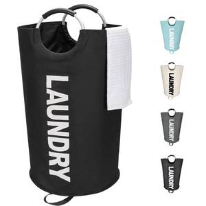 lot 14196 image: Maxsilan 90L Large Laundry Basket, Freestanding Tall Clothes Hamper, Collapsible Laundry Bag, Black