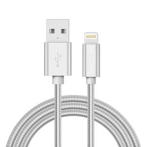 lot 14214 image: METZONIC MFi Certified Metal Charger Cable 3.3FT Stainless Steel Braided Fast Charging USB Cable High Speed Connector Data Sync Compatible with iPhoneiPad Transfer USB Cord