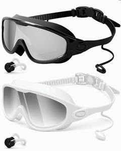 lot 14218 image: Rantizon Swim Goggles 2 Pack, Wide View Anti Fog&UV Swimming Goggles for Audlt, No Leaking Swim Glasses for Men Women Youth
