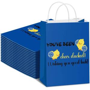 lot 14231 image: ForraFun 24 Pcs Valentines Day Blue Cheer Ducked Paper Goodie Bags with Handles Cheerleading Party Supplies Bulk Youve Been Cheer Duck Gift Bags for Women Girls Team Coach Cheerleader
