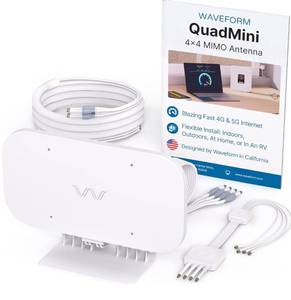 lot 15638 image: Waveform QuadMini 4x4 MIMO Low-Profile Antenna Kit  External Antenna for 4G5G Routers & Gateways  for T-Mobile Home Internet, Verizon, AT&T  10�� SMA Cable, U.FL Adapters, Window Entry