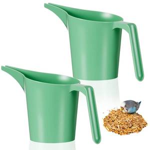 lot 15655 image: Relaxweex 2 Pcs Bird Seed Scoop, Pet Food Scoop Large Capacity Suitable Narrow Spout for Small Animal Food Tube Feeders Ease in Filling Bird Feeders, Green