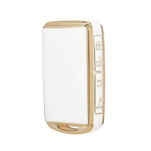 lot 16099 image: OFFCURVE Key Fob Cover for Mazda, Special Car Key Case Compatible with 2019 2020 2021 2022 Mazda 6 3 Hatchback CX30 CX5 CX9 CX10 3-4-Button Smart Key Holder Car Key Protector Accessories, White