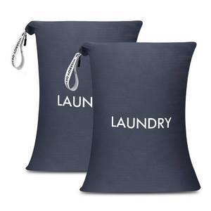 lot 16127 image: WiseBoy 2 Pack Laundry Bags, Travel Laundry Bag for Dirty Clothes, Washable Nylon Wet Dry Bag, Swimming Yoga Bathing Suit Workout Wet Dry Bags