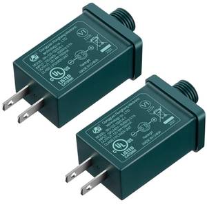 lot 16128 image: Feekoon 2 Pack Replacement Yard Inflatable Adapter, 12vdc 1.5a Class 2 Power Supply for Xmas Tree Lights, Halloween Christmas Inflatable Decoration, 120v 60hz Yard Inflatable Power Supply Plug