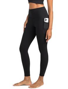 lot 16131 image: Colorfulkoala Womens High Waisted Tummy Control Workout Leggings 78 Length Yoga Pants with Pockets (S, Black)