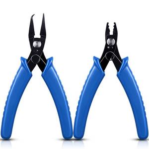 lot 16133 image: 2 Pcs Split Ring Pliers Crimping Jewelry Jump Pliers for OpeningClosing Split Ring or Key Chain, Wire Flush Cutter Set for Jewelry Beading Repair Making Supplies