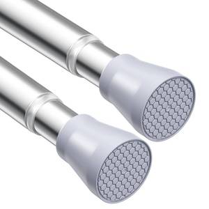 lot 16148 image: AIZESI 2PCS Tension Rods for Windows 28 to 48 Inch Spring Tension Curtain Rod 78 Inch Adjustable Curtain Rods Small Tension Rod No Drill Spring Tension Rod for Window or Shower, Silver