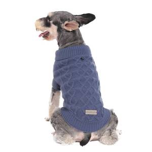 lot 16156 image: MengMengDa Small Dog Warm Winter Sweater Pet Clothes Knitwear for Small to Medium Breeds Dog Outfits (Dark Blue S)