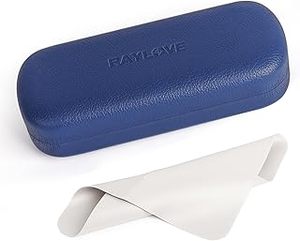 lot 6020 image: Ray Love glasses case color blue inside right side slightly out of alignment