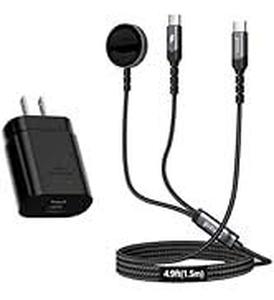 lot 8290 image: Upgraded 2in1 Samsung Watch Charger Fast Charging, 45W Super Fast Charger Block USB-C Compatible with Galaxy Watch Ultra76 Classic5 Pro54 Classic3Active21, Galaxy S25S24S23S222120, Note