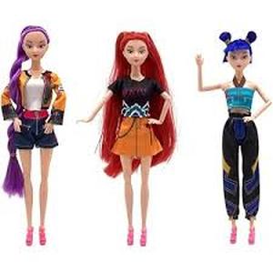 lot 14183 image: Dorjee Christmas Dolls Set, 11.5-inch Poseable Dolls with Movable Joints, 3-Pack Collectible Model for Kids Gift