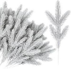 lot 16140 image: Small White Flocked Christmas Trees