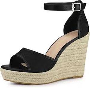 lot 7431 image: Allegra K Womens Platform Espadrilles Size 6