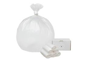 lot 3182 image: Top Knot Bags 33 Gallon Garbage Trash Bag 33X40 Clear 150 Count Can Liner Bulk 30 Gallon 31 Gallon 32 Gallon 34 Gallon 35 Gallon Made in USA