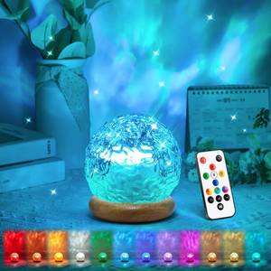 lot 3188 image: Trendy Valentines Day Gifts for Teen,18 Colors Northern Lights Projector Mood Lighting,Dimmable Ocean Lamp,Night Light Projector Lights for Bedroom with Remote,Room Decor for Teen Girls-Birthday Gift