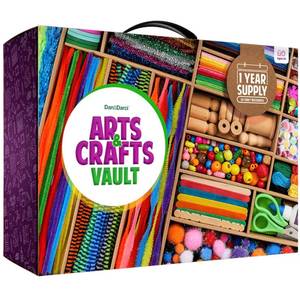 lot 3192 image: Dan&Darci Arts and Crafts Vault - Craft Supplies Kit in a Box - Christmas Gift for Kids Ages 4 5 6 7 8 9 10 11 & 12 Year Old Girls & Boys - Crafting Set Kits - Gift Ideas for Kid Art Activity Gifts