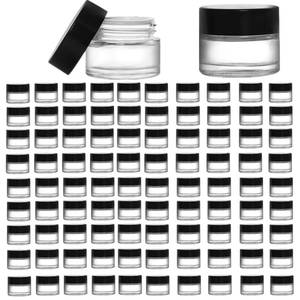 lot 3242 image: CEZOOWYEX 90 Pack 5ml Glass Lip Balm Containers, Small Empty Cosmetic Sample Jars with Lids, Refillable Clear Airtight Glass Jars for Skincare, Lotion, Cream, Wax, Travelling, Retail Store