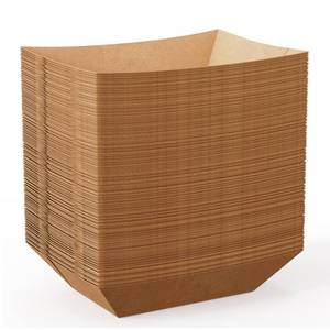 lot 3243 image: JOLLY CHEF 3lb Paper Food Trays,250 Pack Disposable Boat, Extra Large Food Serving Holder Tray for Party, Nachos, Hot Dogs, Taco, French Fries