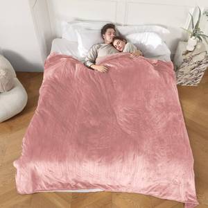 lot 3246 image: COZYTY Electric Blanket King Size, Super Soft Cozy Upgraded Flannel Heated Blanket Dual Control with 5 Heating Levels & 10 Hours Auto Off, Fast Heating & Overheat Protection, 100 x 90, Candy Pink