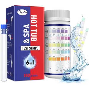 lot 4036 image: Pawfly 6 in 1 Hot Tub Test Strips, Spa Pool and Hot Tub Test Strips, 150 Quick and Accurate Strips, Hot Tub Water Testing Kit for pH Free Chlorine Total Chlorine Hardness Bromine & Alkalinity