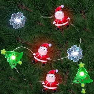 lot 4037 image: Yoitomehy Christmas Lights Santa Snowflake Christmas Tree String Lights, 30 LEDs 10ft Battery Powered, Christmas Decorations Xmas Fairy Lights for Wreath Window Fireplace Tree Poster Board Home Decor