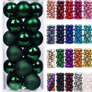 lot 4064 image: Emopeak 24Pcs Christmas Balls Ornaments for Xmas Tree - 2.5 Inch Shatterproof Christmas Tree Decorations Hanging Ball for Holiday Wedding Party Decoration Dark Green