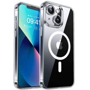 lot 4065 image: CANSHN Magnetic Compatible with iPhone 13 Case, Upgraded Full Camera Protection Compatible with Magsafe Non-Yellowing Shockproof Protective Bumper Phone Case 6.1 inch - Clear