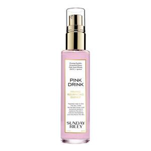 lot 4069 image: Sunday Riley Pink Drink Skin Firming Resurfacing Essence Face Mist. Box is wet