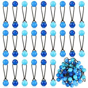 lot 4444 image: Jutom 24 Pieces Hair Tie Balls 20mm Bubble Ponytail Holders for Girls Double Bead Bubble 80s 90s Hair Balls Tie Elastic Accessories for Baby Toddler(Blue Series)