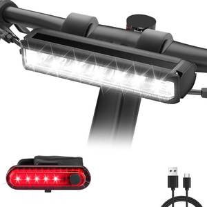 lot 4452 image: Heeykeey Bike Light for Night Riding, USB Rechargeable Bicycle Light for Ebike, Waterproof Bike Headlight with Tail Light for MTB, Off-Road, Cycling Commuting,City Riding