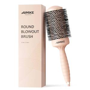 lot 4453 image: AIMIKE Round Hair Brush, 2.1 inch Nano Ion Thermal Ceramic Tech, Large Round Brush for Blow Drying & Styling, Maximum Volume and Shine, Barrel 2.1 inch, for Thick Curly Hair, Unisex