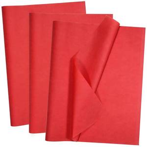 lot 4456 image: 100 Sheets Red Tissue Paper Artdly 14 x 20 Inches Red Wrapping Paper Bulk for Weddings Birthday DIY Project Wrapping Crafts Decor