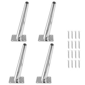 lot 4472 image: Seimneire 4pcs 8 Inch Furniture Legs, Oblique Conical Metal Legs Chrome Mid-Century Style Furniture Feet for Sofa Cabinet Table Chair Cupboard Couch Ottoman Home DIY Projects