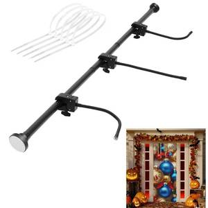 lot 5794 image: Adjustable Heavy-Duty Garland Hanger for Door Frame, No Screws No Drilling Glue-Free Damage Free, Christmas Holiday Decoration Holder for Wreaths Lights Garland, Fits 32- 63 Front Doors