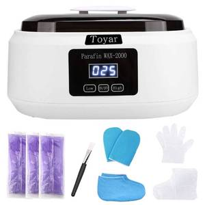 lot 5838 image: Paraffin Wax Machine for Hand and Feet��Touchscreen Paraffin Wax Warmer with 1.98lb Wax Moisturizing Paraffin Spa Wax Bath Kit, Large Capacity at Home for Smooth and Soft Skin��White��