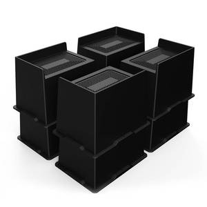 lot 5840 image: MYMULIKE Bed Risers 5 Inch Heavy Duty, Oversized Furnitures Risers 5 inch Support 6000 lbs, Bed Table Rising Blocks, Fits for Couch, Sofa, Chair, Furniture Lifts (Black 8 Pack, 5 inch)