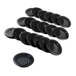 lot 6047 image: Antrader 20 Pack Louver Vents, 201 Stainless Steel Round Mesh Hole Air Vents 53mm(2 inch) Mounting Diameter,Black