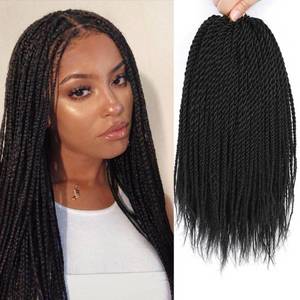 lot 6064 image: BAOTA Senegalese Twist Crochet Hair for Kids 12 Inch 8 Packs Short Crochet Hair for Black Women Pre Looped Crochet Braids Small Twist Crochet Hair with Natural Ends